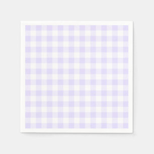 Pastel Purple and White Gingham Napkin