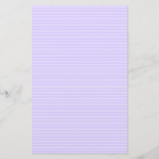 Pastel Purple and White Striped Stationery Paper