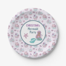 Pastel Purple Black Mermaid Birthday Party Sea