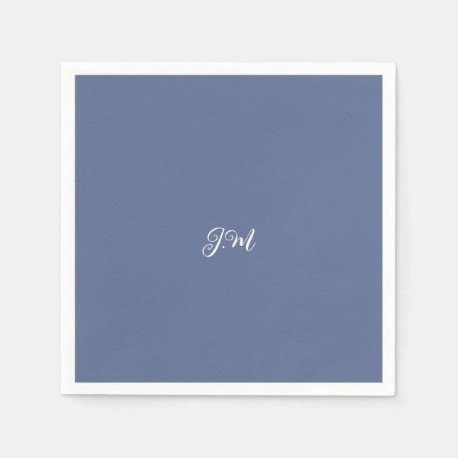 Pastel purple blue solid colour trendy initial nam napkin (Front)