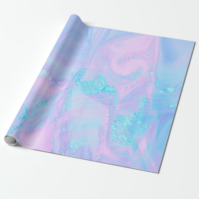 pastel purple blue teal abstract background wrapping paper (Unrolled)