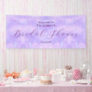 Pastel Purple Clouds Lilac Bridal Shower  Banner