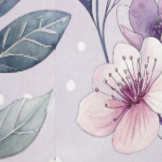 Pastel Purple Colour Floral Pattern Wallpaper
