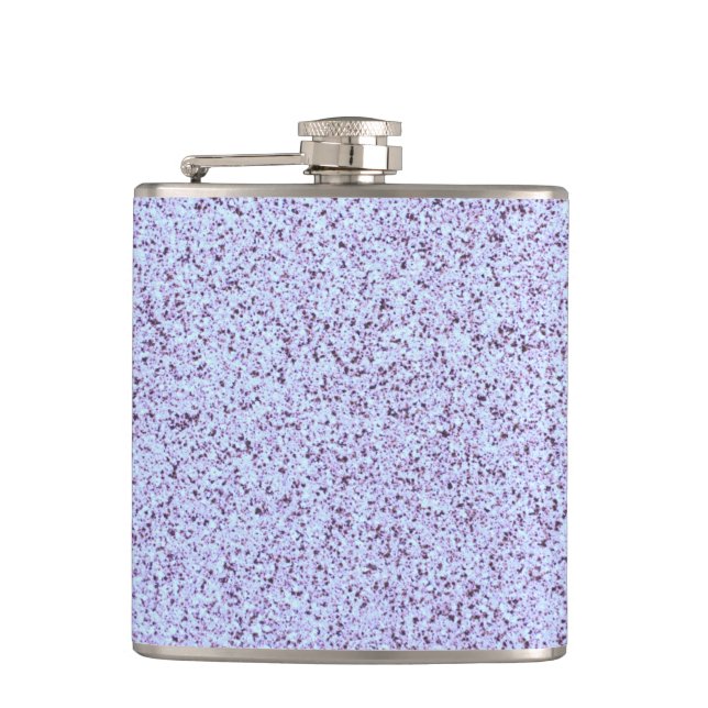 Pastel Purple Concrete Texture Hip Flask (Front)