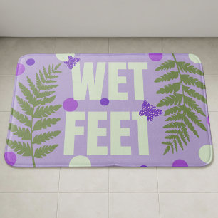 Pastel Purple Cute Nature Bath Mat