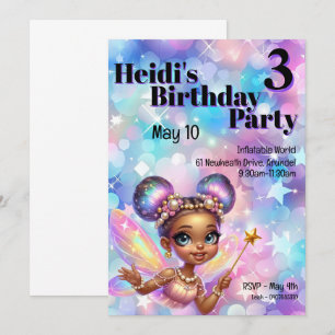 Pastel Purple Fairy Magical Birthday  Invitation