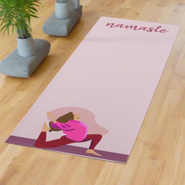 Pastel Purple Feminine Girly Poses Yogi Namaste  Yoga Mat (Creator Uploaded)