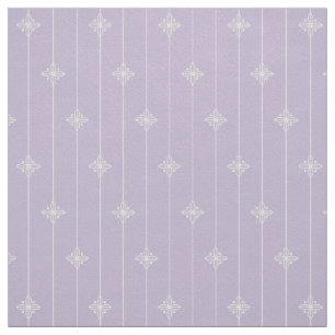 Pastel Purple Geometric Floral Pattern Fabric