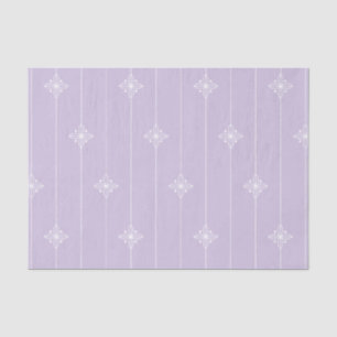 Pastel Purple Geometric Floral Pattern Tissue Paper