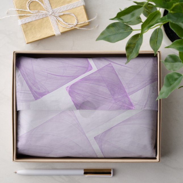 Pastel Purple Geometric Square Decoupage Tissue Paper (Gift)