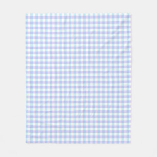 Pastel Purple Gingham Fleece Blanket