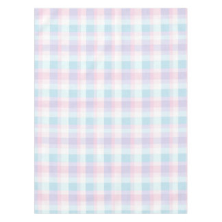 Pastel Purple Gingham Pattern Tablecloth