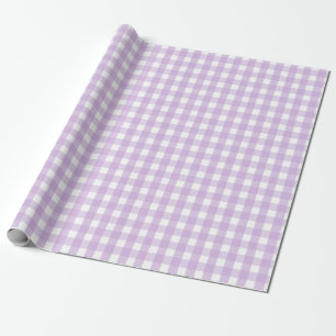 Pastel Purple Gingham Pattern Wrapping Paper