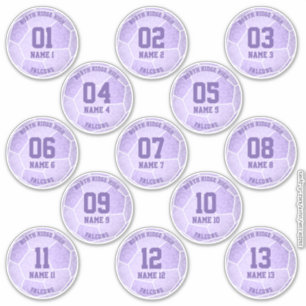 pastel purple girly soccer birthday party favors