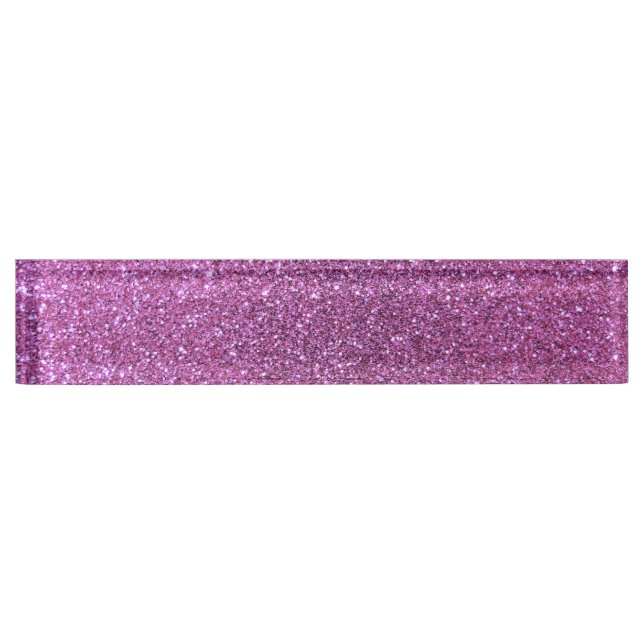 Pastel purple glitter nameplate (Front)