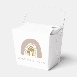 Pastel Purple Gold Watercolor Rainbow Birthday Favour Box