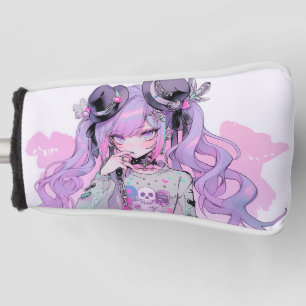 Pastel Purple Gothic Lolita Anime Girl Golf Head Cover