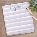 Pastel Purple & Grey Stripes Women's Office Suite Notepad<br><div class="desc">A beautiful and feminine design that is perfect for any girly girl or even a bride. If you need to move items around,  click on the design area to make changes.</div>