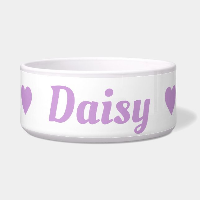 Pastel Purple Heart Dog Name (Front)