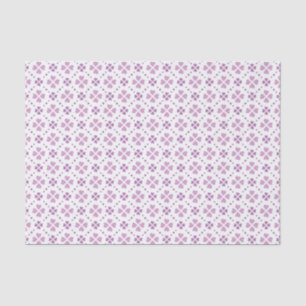 Pastel Purple Hearts Flowers Tissue Paper
