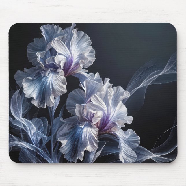 Pastel Purple Iris Blossom Mouse Mat (Front)