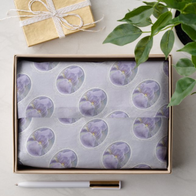 Pastel Purple Iris Mother's Day Tissue Paper (Gift)