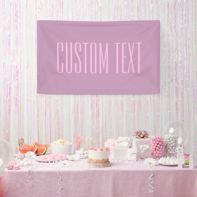 Pastel Purple & Light Pink | Modern Editable Text Banner (Party)