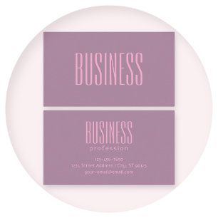 Pastel Purple & Light Pink   Modern Editable Text Business Card