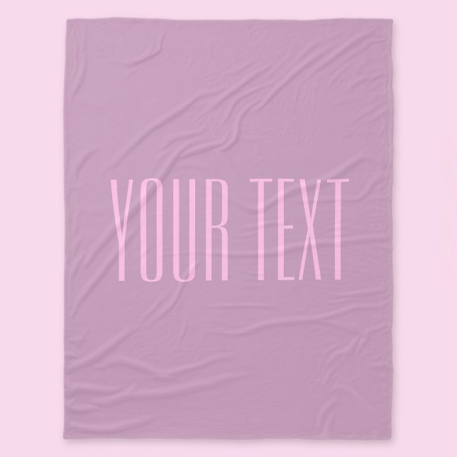 Pastel Purple & Light Pink | Modern Editable Text Fleece Blanket (Creator Uploaded)