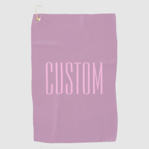 Pastel Purple & Light Pink   Modern Editable Text Golf Towel