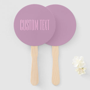 Pastel Purple & Light Pink   Modern Editable Text Hand Fan