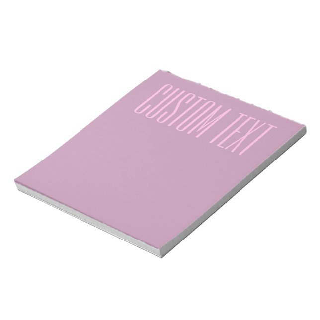 Pastel Purple & Light Pink | Modern Editable Text Notepad (Rotated)