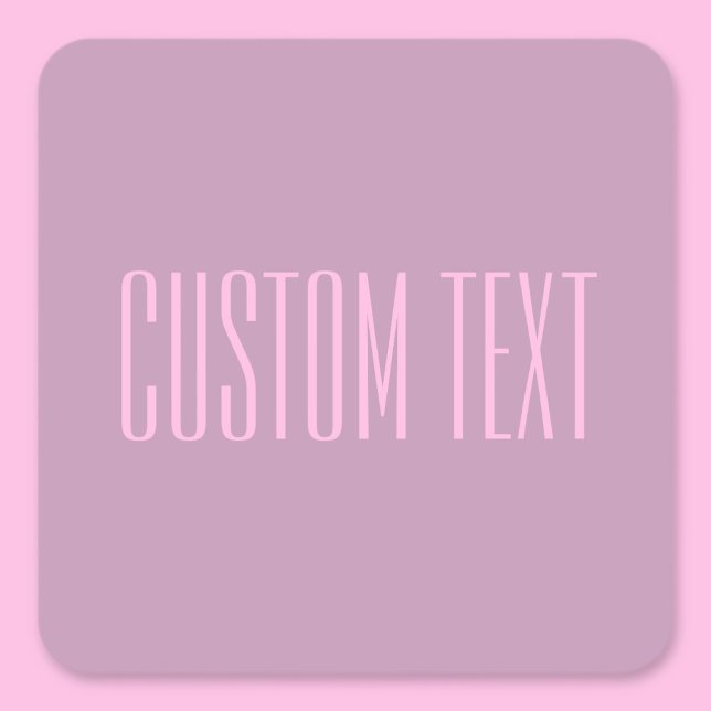 Pastel Purple & Light Pink | Modern Editable Text Square Sticker (Creator Uploaded)