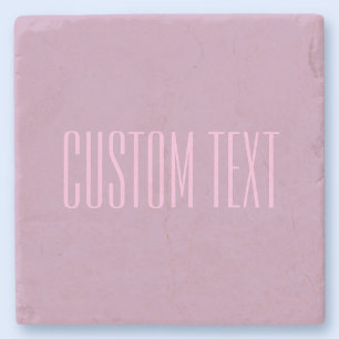 Pastel Purple & Light Pink Modern Editable Text Stone Coaster