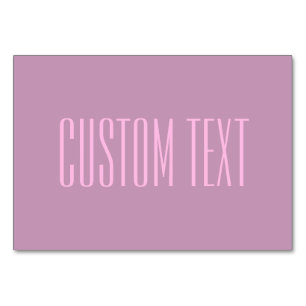 Pastel Purple & Light Pink   Modern Editable Text Table Number