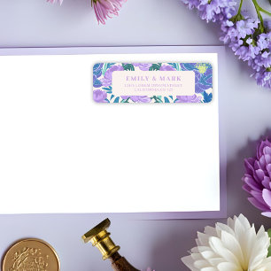 Pastel Purple Lilac Floral Wedding Return Address