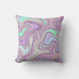 Pastel Purple Marble Swirl Pattern Cushion