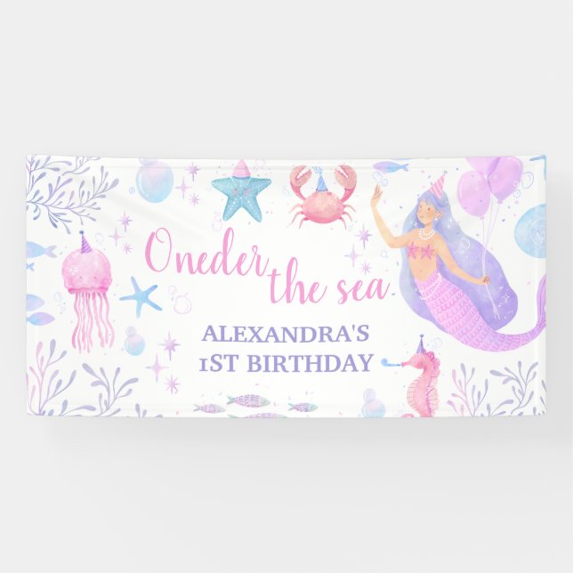 Pastel Purple Mermaid Oneder The Sea Girl 1st Banner (Horizontal)