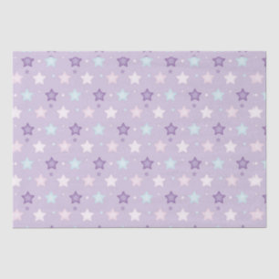 Pastel Purple Multicolor Stars   Tissue Paper