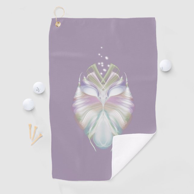 Pastel Purple Oracle Owl Golf Towel (InSitu)
