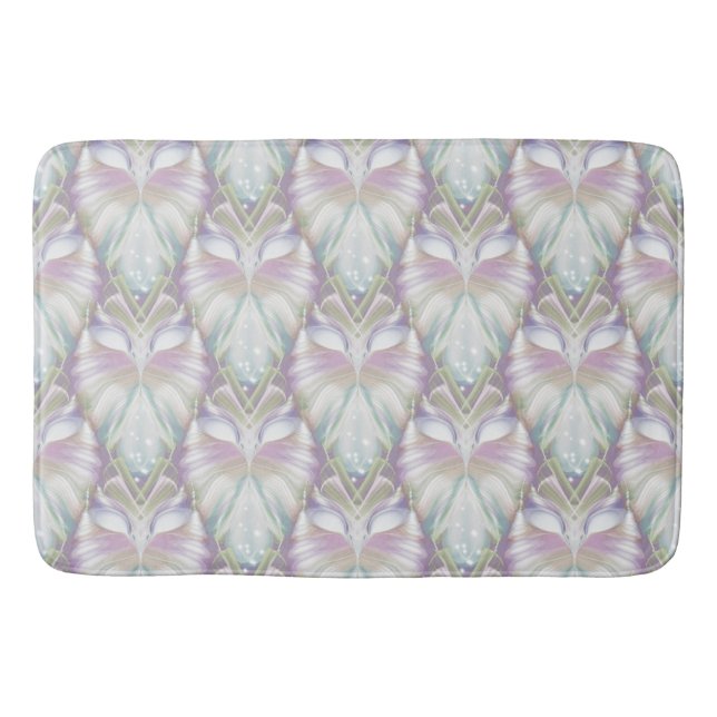 Pastel Purple Oracle Owl Pattern Bath Mat (Front)
