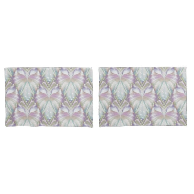 Pastel Purple Oracle Owl Pattern Pillowcase (Front-Set)