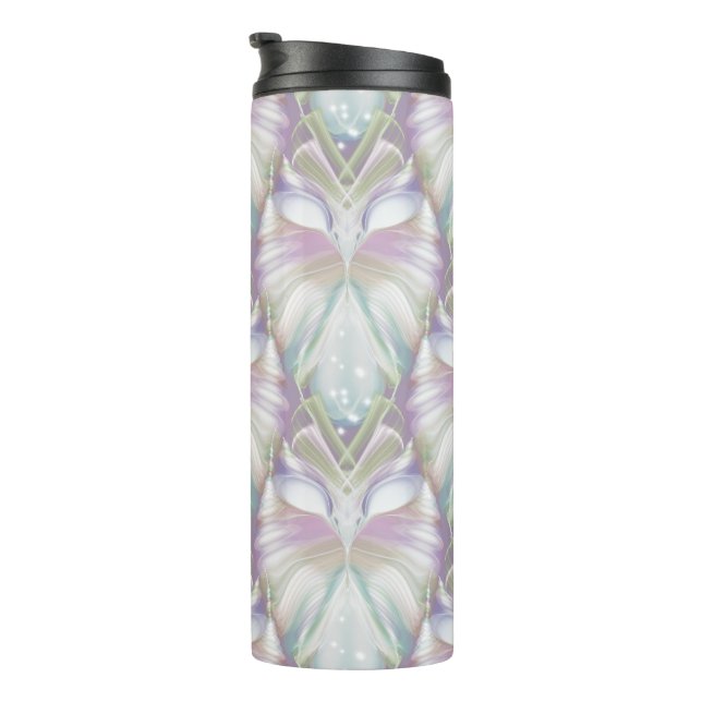 Pastel Purple Oracle Owl Pattern Thermal Tumbler (Rotated Right)