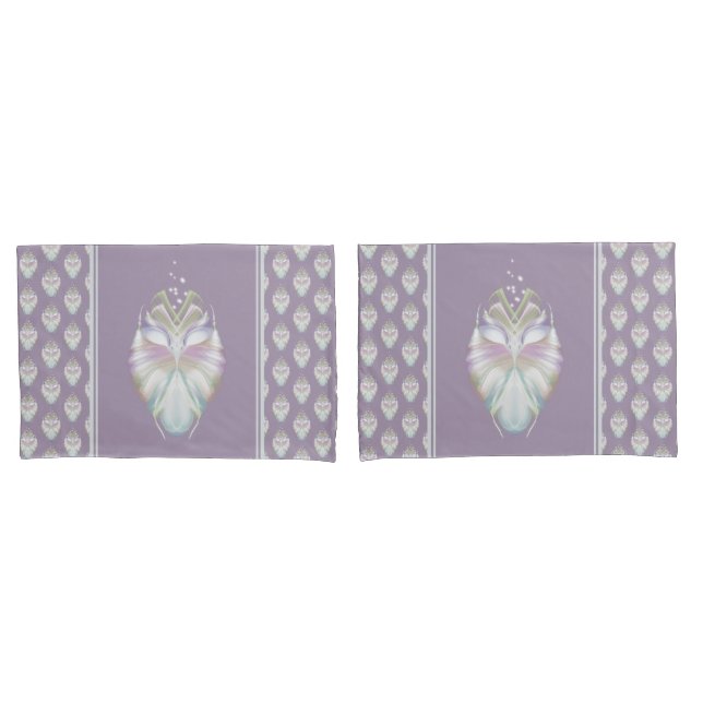 Pastel Purple Oracle Owl Pillowcase (Front-Set)