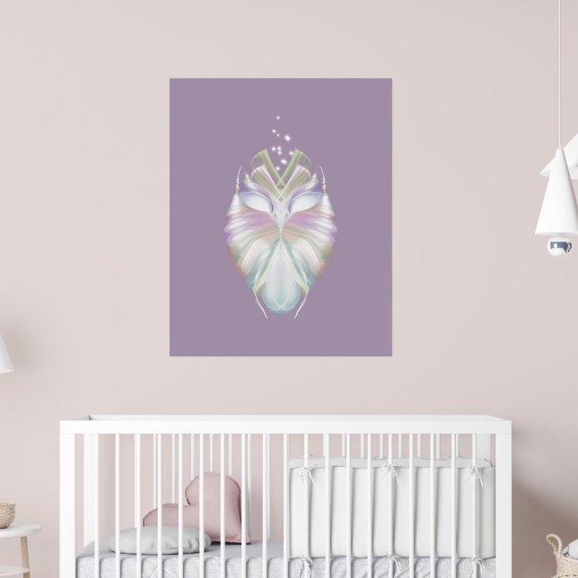 Pastel Purple Oracle Owl Poster (Nursery 2)