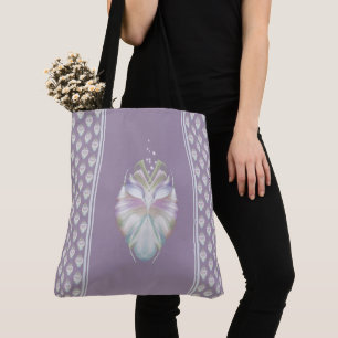 Pastel Purple Oracle Owl Tote Bag