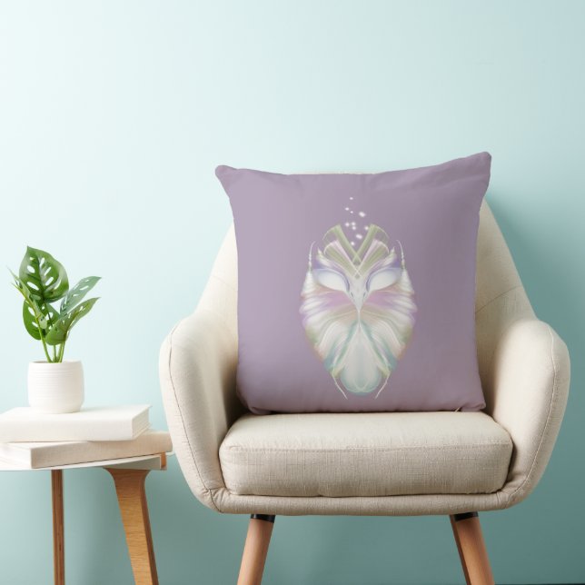 Pastel Purple Oracle Owl Two Looks in One Cushion (Chair)