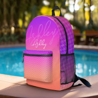 Pastel Purple Pink Coral Ombre - huge monogram