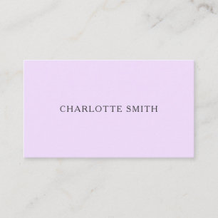 Pastel purple & pink minimalist business card