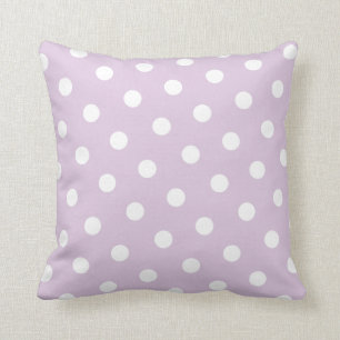 Pastel Purple Polka Dot Cushion